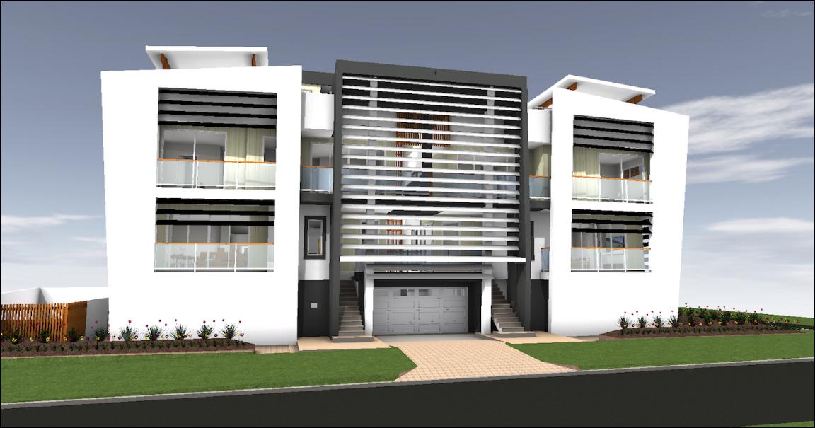 3D render - Apartment block design feasibility, Paradise Point, Gold Coast