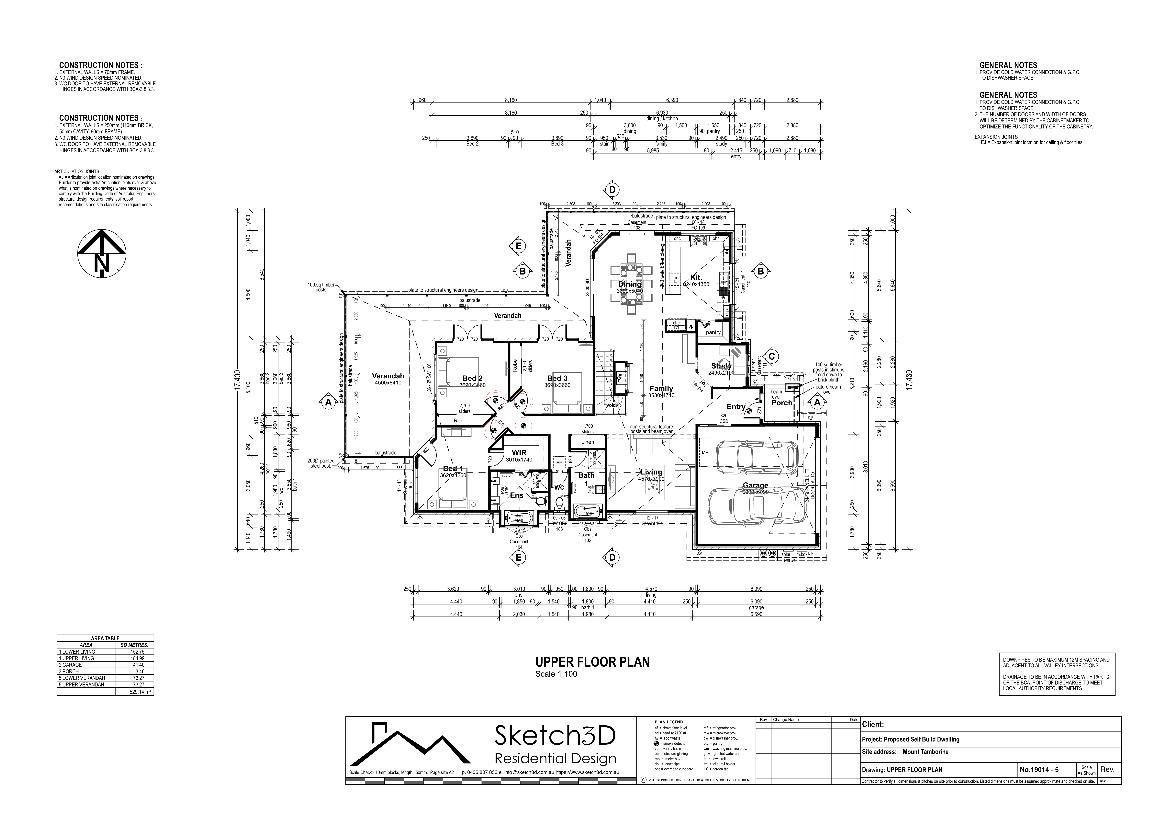 Draftsman - Owner build home design - Upper floor plan - Tamborine Mountain