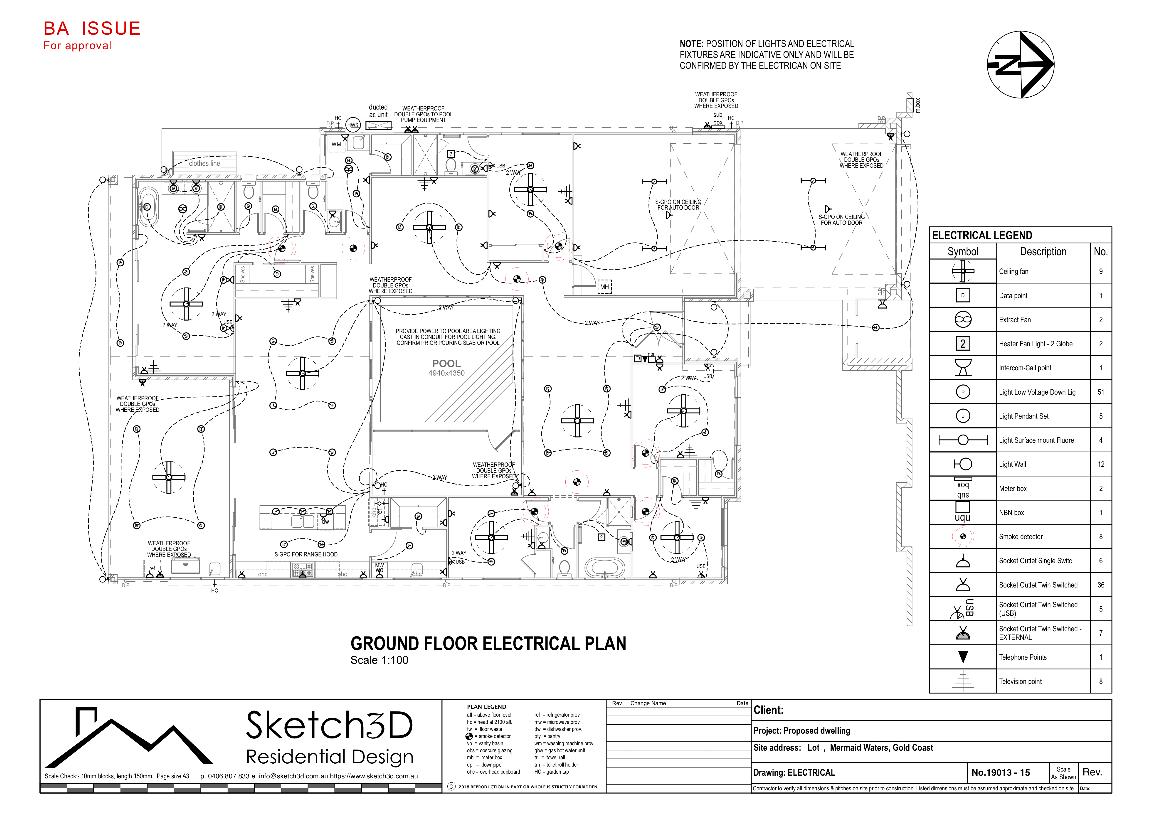 Draftsman Gold Coast - New home electrical layout plan