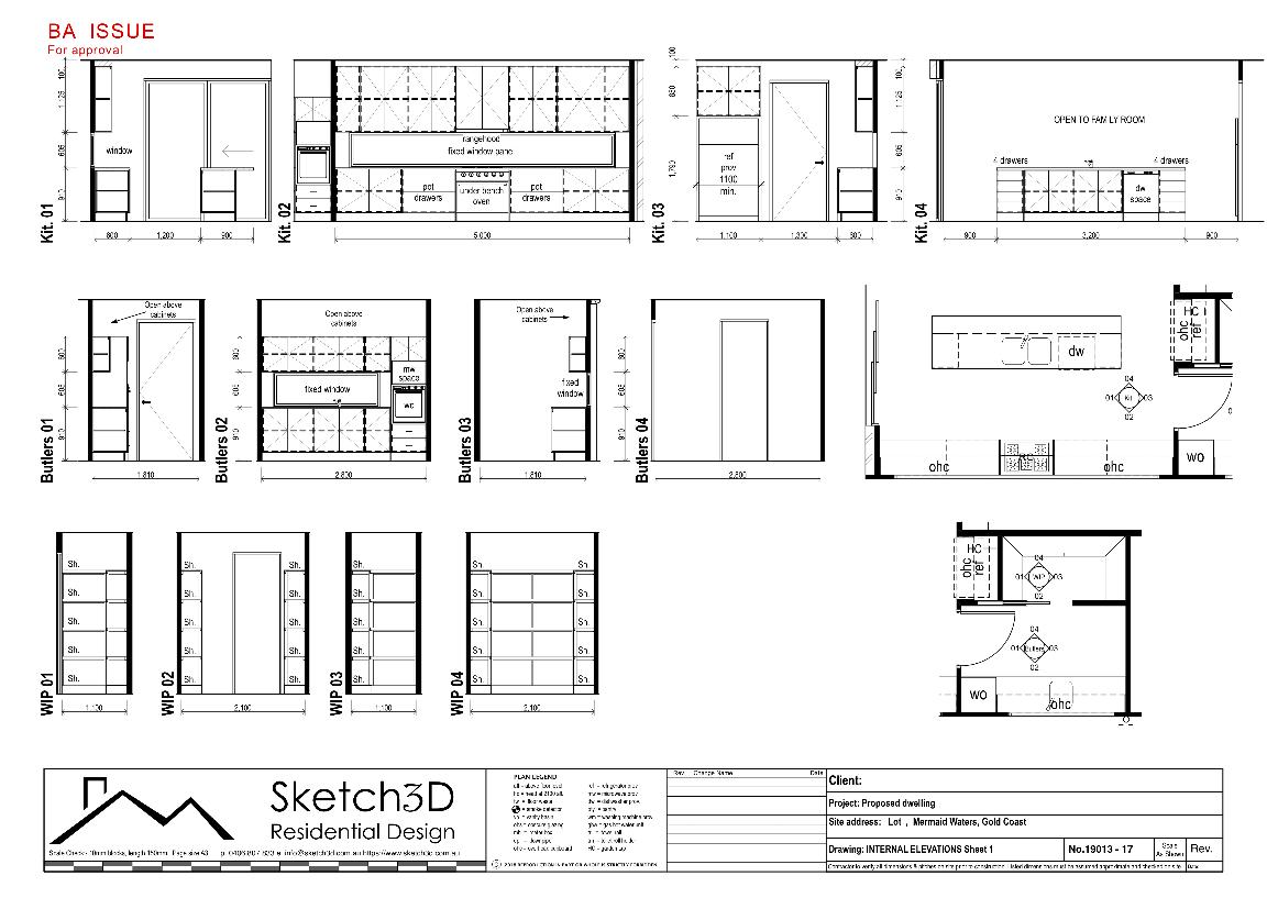 Draftsman Gold Coast - New home Internal elevations Sheet 1