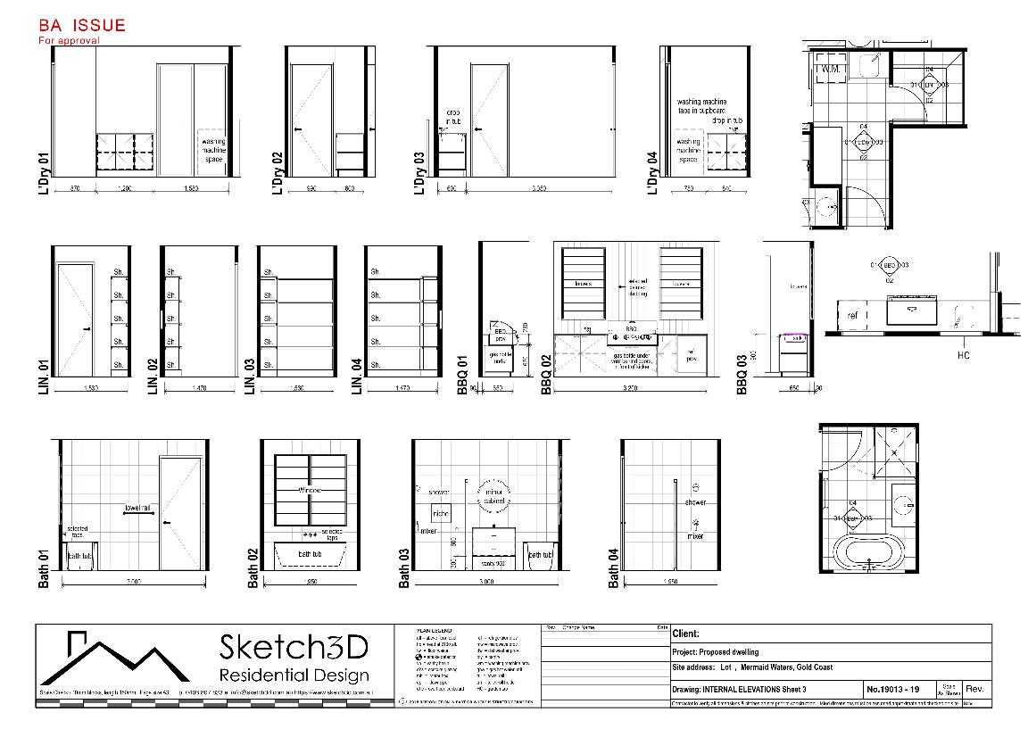 Draftsman Gold Coast - New home Internal elevations Sheet 3