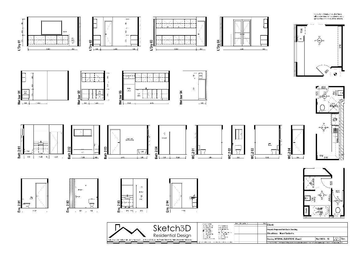 Custom home design, Tamborine Mountain, Internal elevations 2