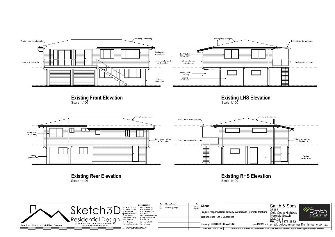 Gold Coast Existing Elevations - Labrador