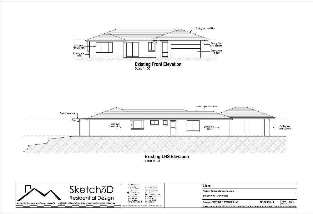 Gold Coast Existing Elevations Elanora