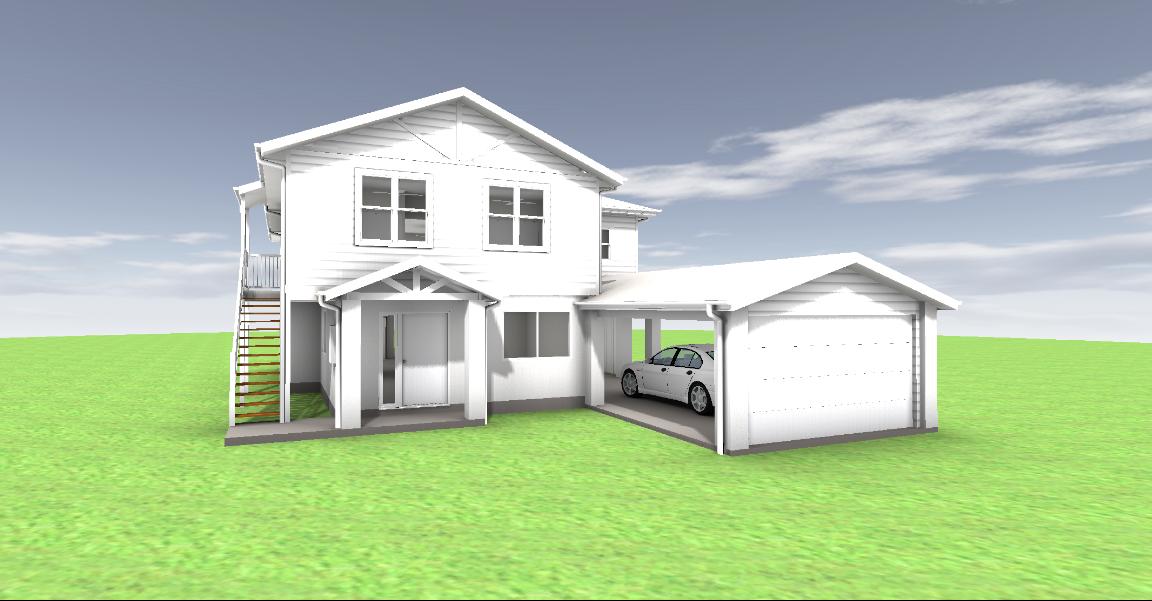 3D render - Upper floor house extension drafting and plans Runaway Bay, GoldCoast