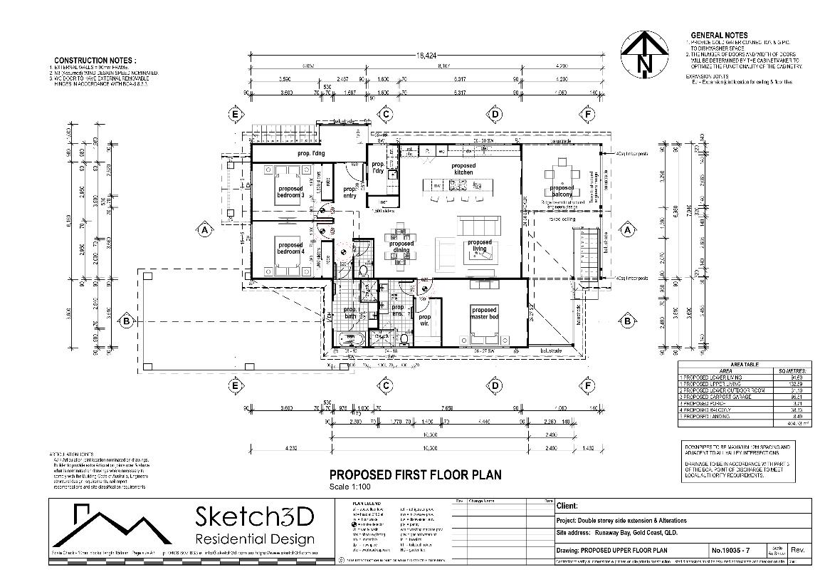 Proposed lower floor home extension plan