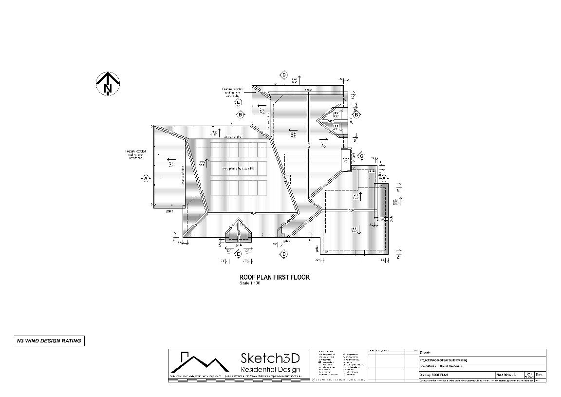 Draftsman - Owner build home design - Roof plan - Tamborine Mountain