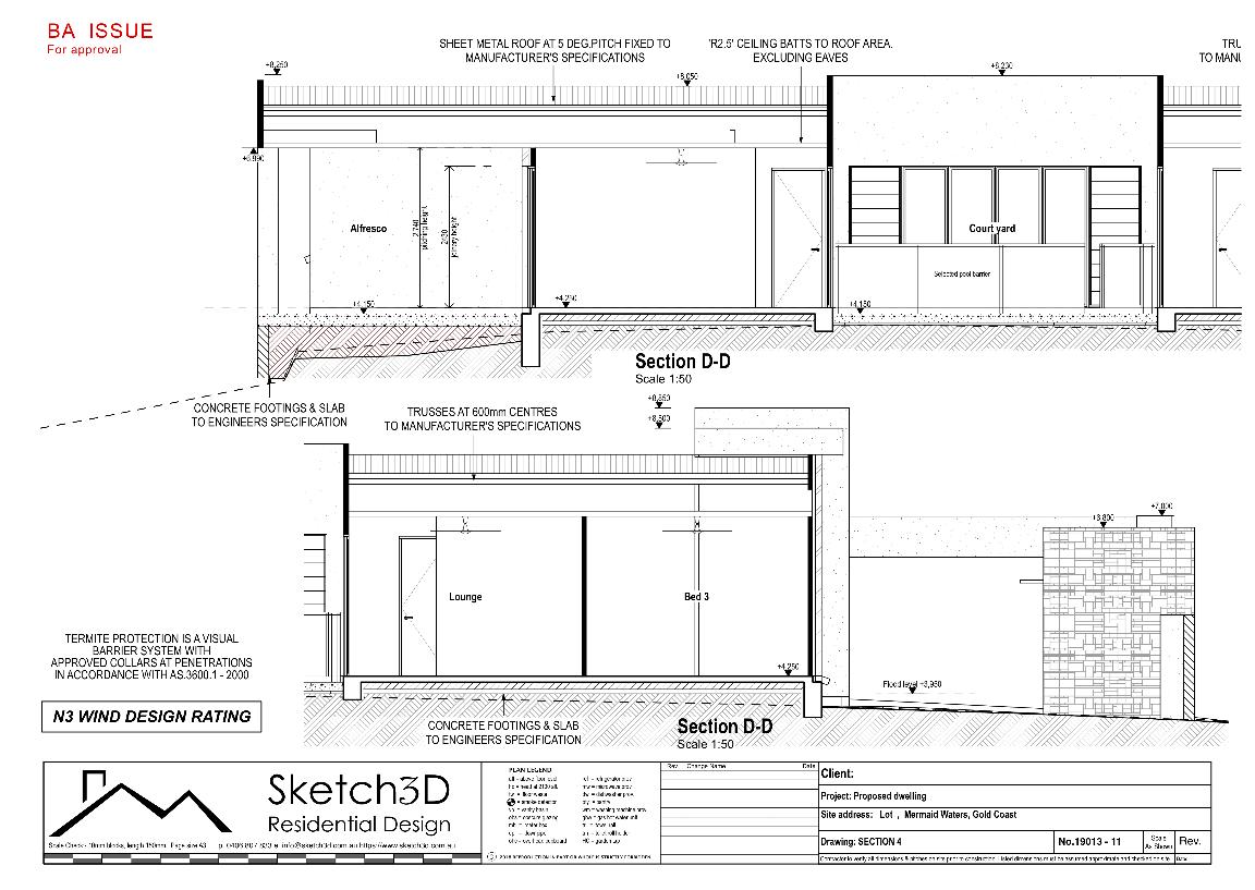 Draftsman - House plans, Section DD, Mermaid Waters, Gold Coast