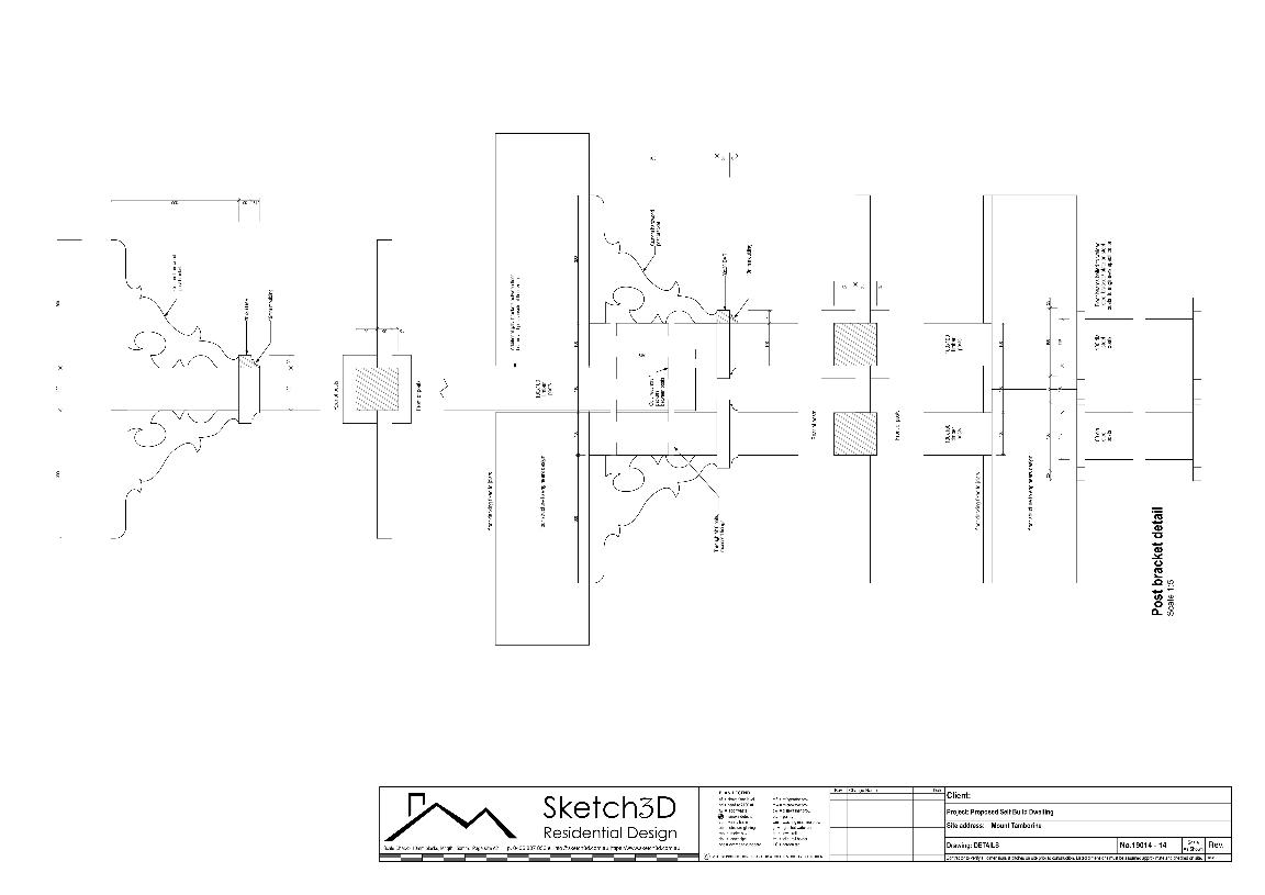 Draftsman - Custom owner build home design, Tamborine Mountain - Post and column detail