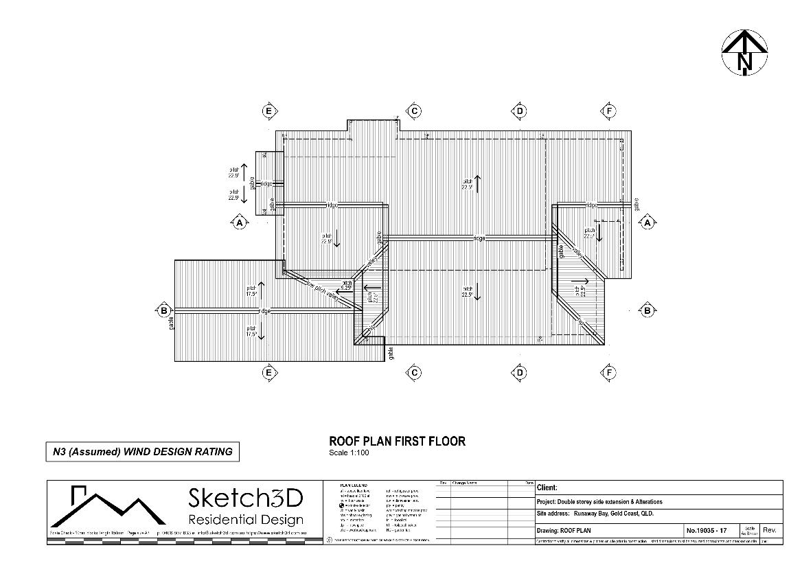 Proposed home extension roof plan