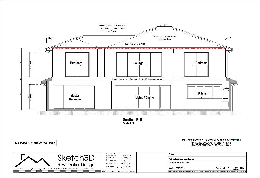 Gold Coast Proposed Cross Section-B Elanora