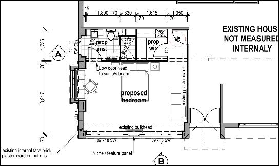 Typical garage conversion floor plan