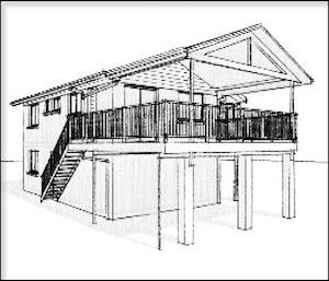 typical Raised Deck Balcony design